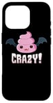 Coque pour iPhone 16 Pro Batshit Crazy Vampire Bat Poo Emoticon Halloween Costume