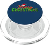 Merry Christmas Red Santa Hat Holiday Design PopSockets PopGrip for MagSafe