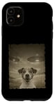 Coque pour iPhone 11 Jack Russell Chien Selfie Vieux Téléphone Photo Drôle Observation OVNI