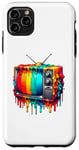 iPhone 11 Pro Max Dripping Paint Vintage Television TV Retro 70s 80s Case