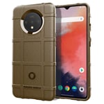 Rugged Shield OnePlus 7T skal - Brun