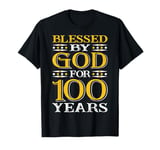 Vintage Blessed 100 Years Happy One hundred 100th Birthday T-Shirt