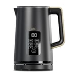 Cello Electric Digital Kettle with Temperature Control, 3000W Rapid Boil, LED Display, Cordless Black BPA-Free, 1.7L Capacity, Auto Shut-Off and Boil Dry Protection 2024 Model