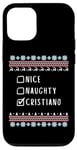 Coque pour iPhone 12/12 Pro Gentil Coquin Noël Cristiano Pull Moche