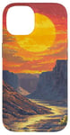 Coque pour iPhone 14 Grand Canyon At Dawn Vintage Paysage graphique