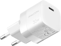 Chargeur Usb C (Chargeur Rapide Compact 30w) Alimentation Usb-C Pour Apple Iphone 16, 15, Pro, Pro Max, Ipad, Airpods 4, Airpods Max, Watch, Samsung Galaxy S24/S23, Téléphone Portable - Blanc