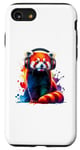 Coque pour iPhone SE (2020) / 7 / 8 Écouteurs Splash Art Pandas Roux Amant D'ours Panda Roux