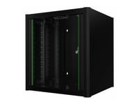 Lanview - Rack Skap - 60 X 56 - Veggmonterbar - Svart, Ral 9005 - 12U - 19"