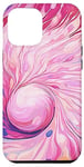 iPhone 12 Pro Max Swirl Pink Color Illustration Pattern Abstract Art Case