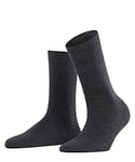 FALKE Women's Softmerino W SO Wool Cotton Plain 1 Pair Socks, Grey (Anthracite Melange 3089), 7-8