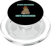 Even Baddies Get Saddies Funny Sloth Cowboy Blague PopSockets PopGrip pour MagSafe