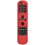 Coque en Silicone pour LG AN-MR21GC MR21N/21GA Housse de Protection pour TéLéCommande LG OLED TV Remote un MR21GA (Rouge)