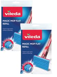 2x Vileda Magic Mop Flat Refill Absorbent Non-Scratch Scourer Head Replacement