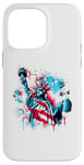 iPhone 14 Pro Max American Style Statue of Liberty Spray Paint Case