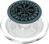 Vegvisir, Viking, rune circle, Nordic, symbol, Odin, Thor PopSockets PopGrip for MagSafe