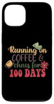 Coque pour iPhone 13 T-shirt Running On Coffee & Chaos For 100 Days