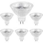 Halogenlampa GU5.3 35W 12V, 400lm Varmvitt 2700K Dimbar, MR16 Halogen Spotljuslampa, 6-pack