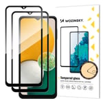 Wozinsky Set of 2x Super Strength Full Glue karkaistu lasi koko näyttö kehyksen kanssa Case Friendly Samsung Galaxy A13 5G / A23 / A23 5G Musta