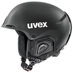 uvex Jakk+ Ias - Casque de Ski pour Hommes et Femmes - Réglage de la Taille Individuel - Ventilation Optimisée - Black Matt - 52-55 cm