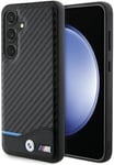 BMW Genuine Leather Carbon Case for Samsung Galaxy S24 Black - BMHCS24S22NB