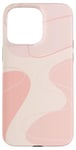 Coque pour iPhone 15 Pro Max Forme géométrique minimaliste de couleur neutre rose clair