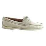 Sperry A/0 2-Eye Pin Perf Mens White Shoes Leather - Size UK 4