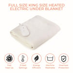 Electric Heated Under Blanket by Carmen Full Size King  C81197, White