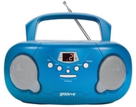 Original Boombox Portable CD/Radio Player, Blue - GROOV-E