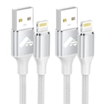 Câble Iphone, 2 M+1 M/ 2 Pièces Recharge Fil Chargeur Iphone Charge Rapide Certifié Mfi Long Câble Lightning Usb Chargeur Câble Câble Pour Iphone 11 12 13 14 Pro Max Plus Mini Xs Xr X 8 7 6 Se Ipad