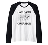 Mens Amateur Ham Radio Operator CB Radio Enthusiast Ham Radio Dad Raglan Baseball Tee