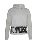 Converse Girls Logo Kids Grey Hoodie Textile - Size 2-3Y