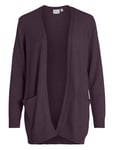 Viril Open L/S Knit Cardigan - Noos Tops Knitwear Cardigans Purple Vila