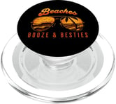 Beaches Booze & Besties Lunettes de soleil aviateur PopSockets PopGrip pour MagSafe