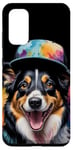 Coque pour Galaxy S20 Border Collie Casquette Snapback Chien Drôle Animaux Imprimé