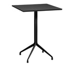 HAY - About a Table AAT15 High - Black Base - Black Linoleum - 80x80x105 cm - Barbord - Hee Welling - Svart - Metall/Trä/Plast