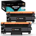 TN2420 Toner Cartouche de Compatible pour Toner Brother TN2420 TN2410, DCP-l2530DW MFC-L2710DW MFC-L2710DN MFC-L2730DW MFC-L2750DW HL-L2370DN HL-L2375DW (2 Noir).[G203]