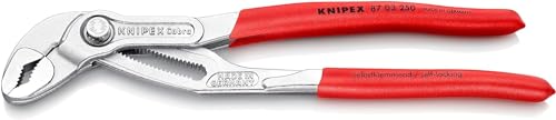 Knipex Cobra® Pince multiprise de pointe chromée, gainées en plastique antidérapant 250 mm (carte LS/blister) 87 03 250 SB
