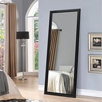 NeuType Full Length Mirror 55"x16" Large Mirror Bedroom Locker Room Standing Hanging Mirror Dressing Mirror, Black(No Stand)