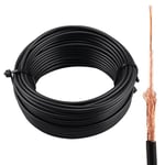 urcianow Câble Coaxial RG174 15,24M 50Ohm Câble Haute Fréquence Basse Consommation Câble Coaxial d'antenne Adaptateur Câble d'Extension pour Antenne SMA Male/Femelle pour Transmettre des Signaux