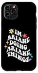 Coque pour iPhone 11 Pro Retro Groovy Im Ariane Doing Ariane Things Funny Mother's