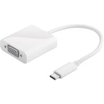 USB-C til VGA adapter - 1080p/60Hz - Hvid