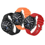 SenMore 3 Pièces Bracelet pour Xiaomi Mi Watch/Xiaomi Watch S1 Active/S1/S1 Pro/S2/S3/Xiaomi Watch 2 Pro, 22mm Réglable Souple Silicone Sport Replacement Bracelet.(No host)