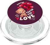 Valentine's day, cute teddy bear, heart balloons PopSockets PopGrip for MagSafe