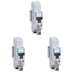 Legrand - Disjoncteur Phase + Neutre - 20A - bornes automatiques - 1 module (Lot de 3)