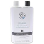 Nioxin System 2 Cleanser Scalp Therapy Conditioner Duo For Unisex 33.8 Oz Cleans