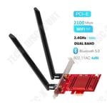 TD® Carte Réseau Wi-Fi avec Bluetooth 5.0 Adaptateur PCI Express Double Bande 2033Mbps Gaming Supporte Windows 10 64bit-Linux4.2+