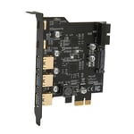 PCIE To USB 3.0 Expansion Card 2xType C PCIE 1X To USB Expansion Card For