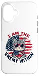 Coque pour iPhone 16 I Am The Enemy Within Harris vs Trump Élection américaine 2024 drôle