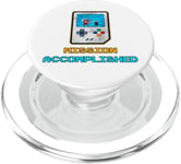 Mission Accomplished Cool Vintage Arcade Game Graphic Design PopSockets PopGrip pour MagSafe