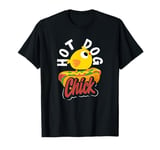 Hot Dog Chick Fun Quirky Graphic Humor T-Shirt